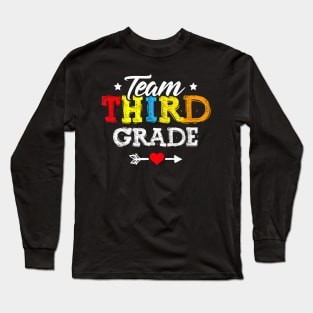 Team Third Grade Teacher Student Kids Back To School Long Sleeve T-Shirt